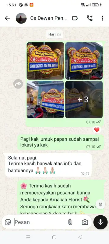 Testimonial papan bunga MERAUKE